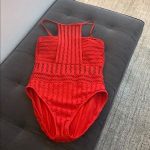 Kenneth Cole Red one piece bathing suit